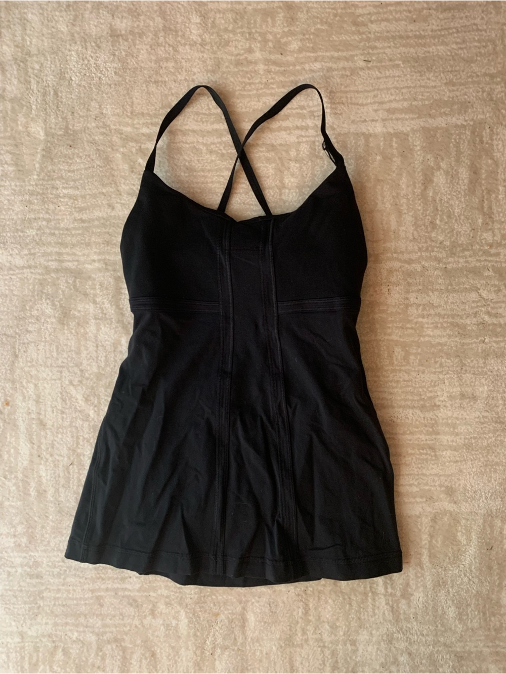 Lululemon Black Athletic Tank Top w/ Built in Bra